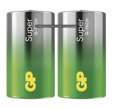 Baterie alkalicka GP SUPER D - 2ks