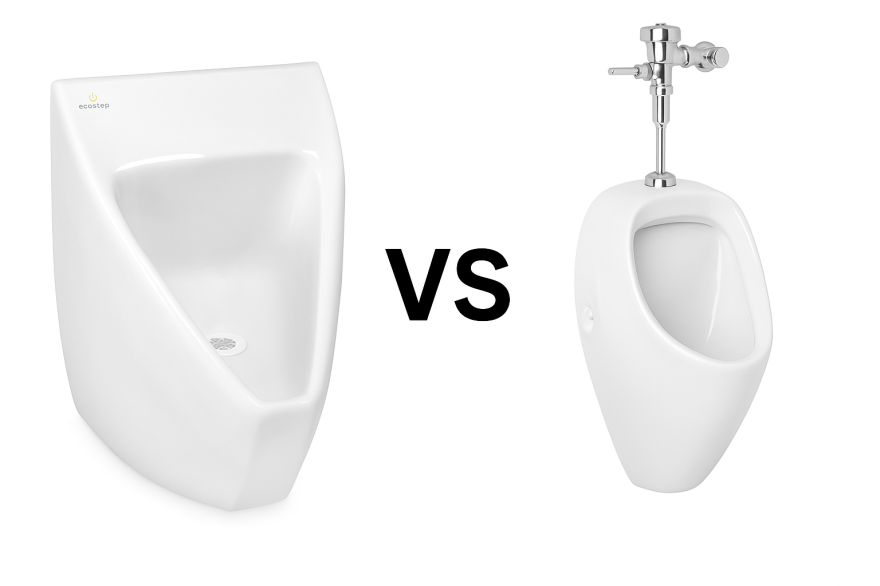 Bezvodý vs. splachovací pisoár: V čem je ten rozdíl?