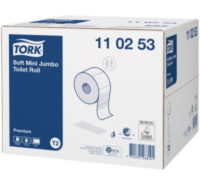 Toaletní papír Jumbo Tork 2 vr. bílý T2 12 rolí