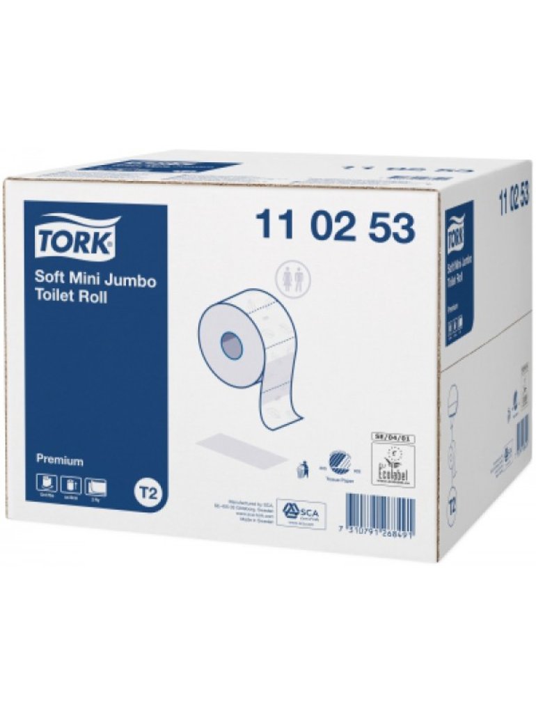 Toaletní papír Jumbo Tork 2 vr. bílý T2 12 rolí