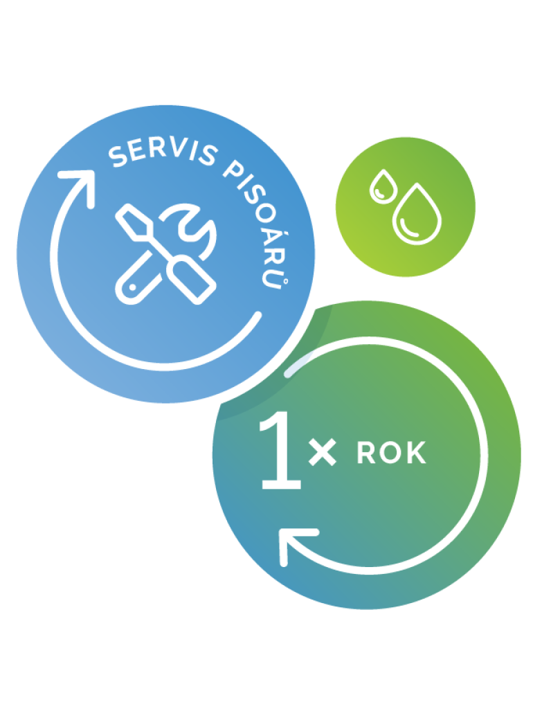 Pravidelný servis bezvodých pisoárů - 1 ks / 12 měsíců