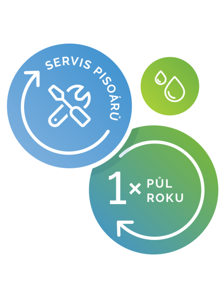 Pravidelný servis bezvodých pisoárů - 1 ks / 6 měsíců